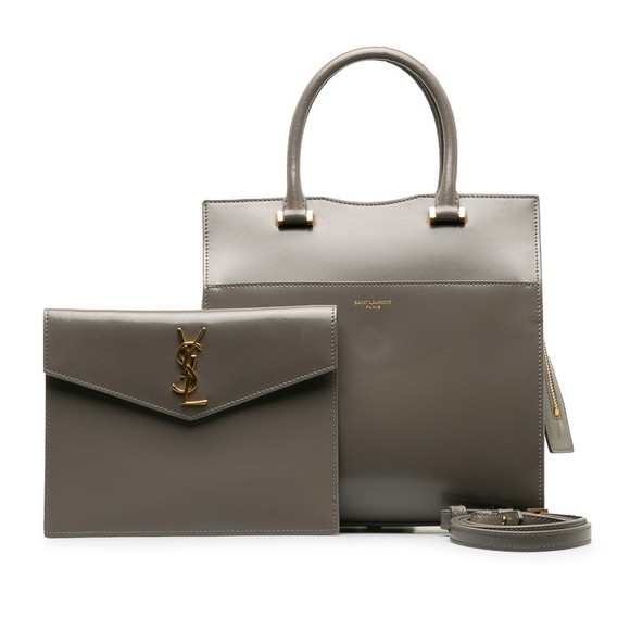 Saint Laurent Uptown Shoulder Bag 2WAY Gray - Picture 1 of 12